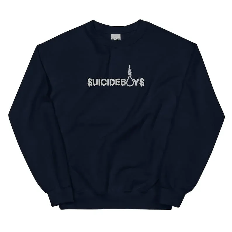 Embroidered Suicide Boys Sweatshirt Blue Embroidered Suicide Boys Sweatshirt Blue